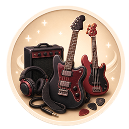 Icono del pack de música actitud rock